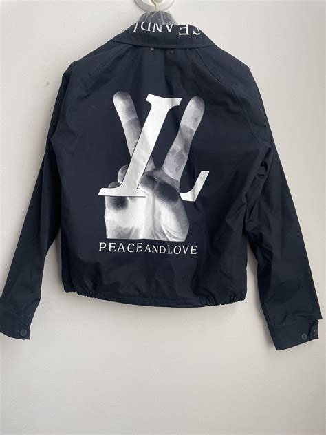 louis vuitton peace and love jacket|Louis Vuitton Peace And Love Harrington Jacket .